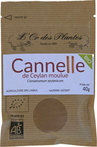 CANNELLE Ceylan moulue 40g*