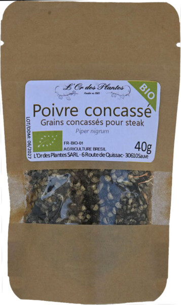 POIVRE noir copncassé BIO 40g*