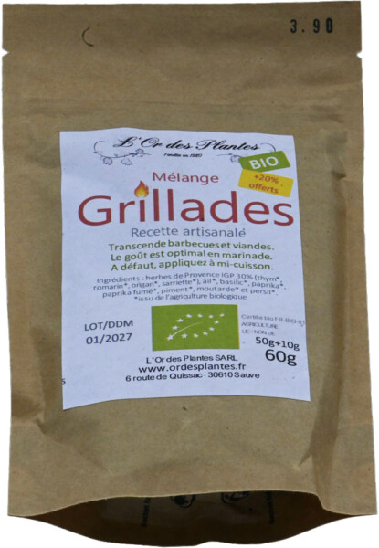 Mélange GRILLADES bio 50g+10g offerts*