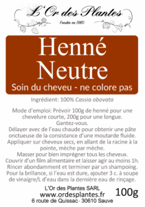 HENNE NEUTRE 100g