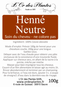 HENNE NEUTRE 100g