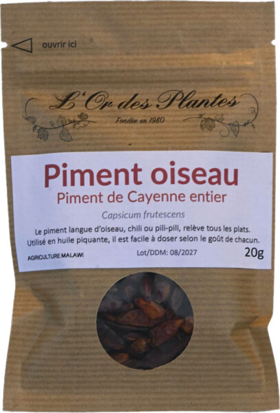 PIMENT CAYENNE (Langue d'oiseau) 20g
