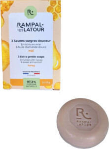 Savons ronds au Miel Rampal Latour 125g x3